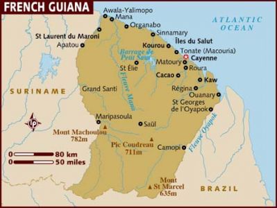Map Of French-guiana